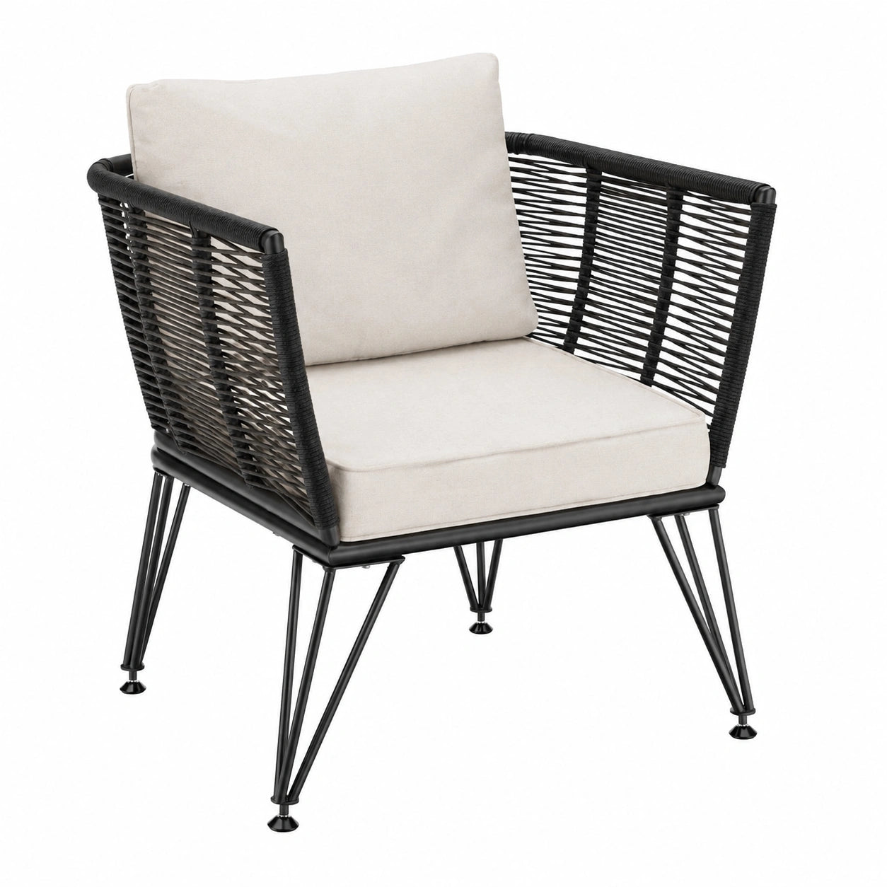 Lounge Sessel Set aus Rattan für Garten und Balkon - Komfortable Outdoor-Möbel