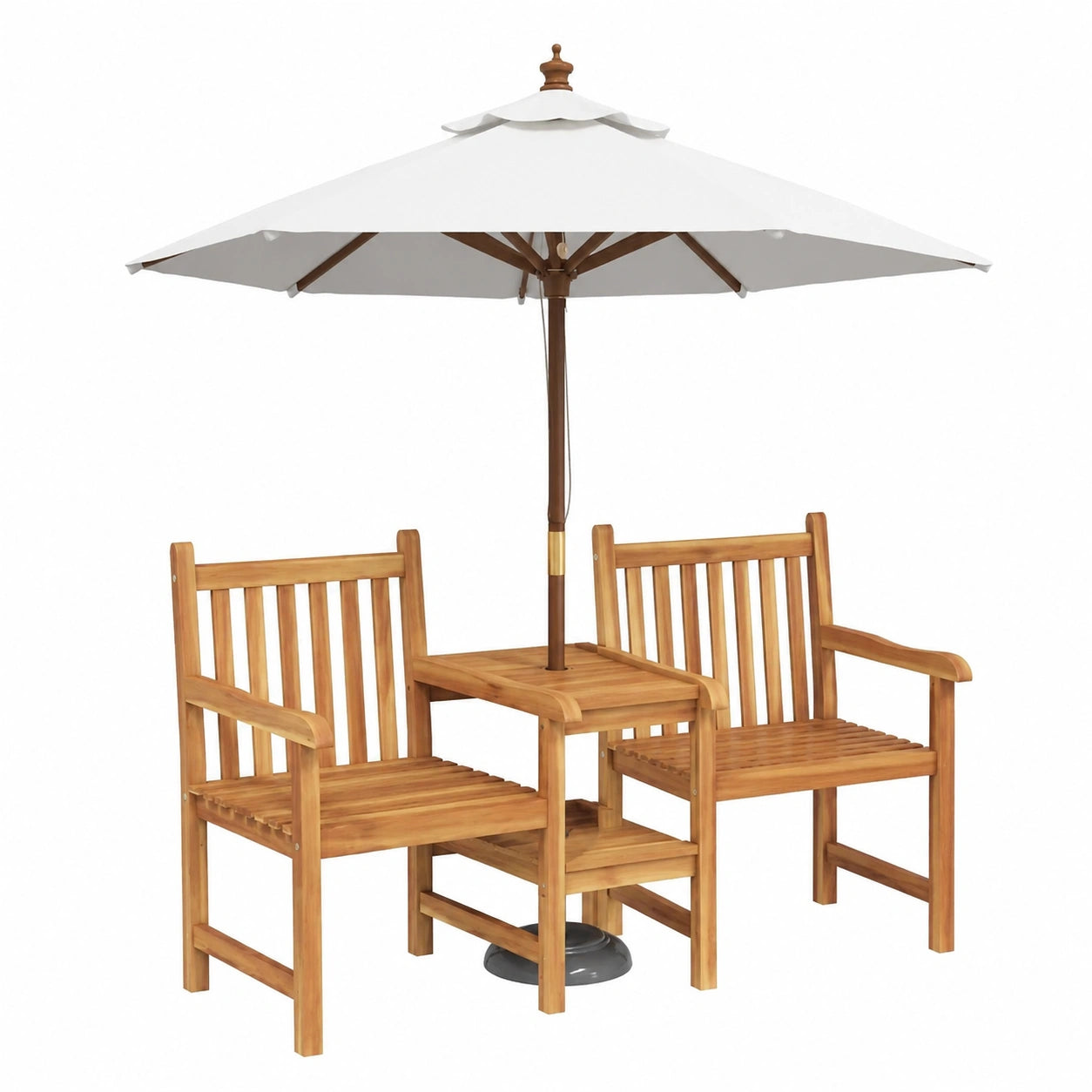 Robuste Teakholz-Gartenstühle für Terrasse 152x63x89 cm