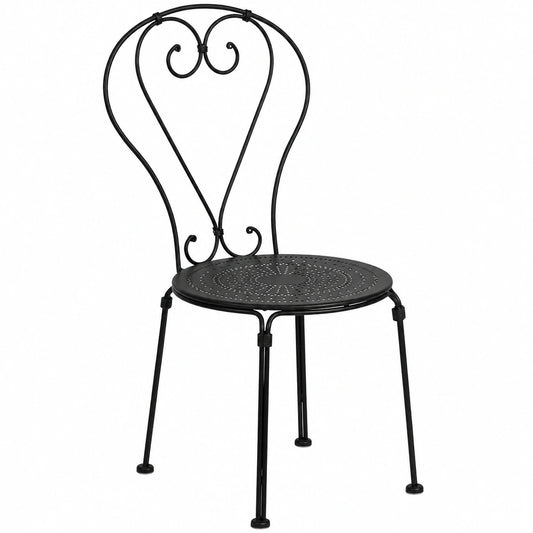 BUTLERS Eisenstuhl mit Armlehnen - Century Serie | Wetterfester Outdoor Stuhl für Garten und Balkon
