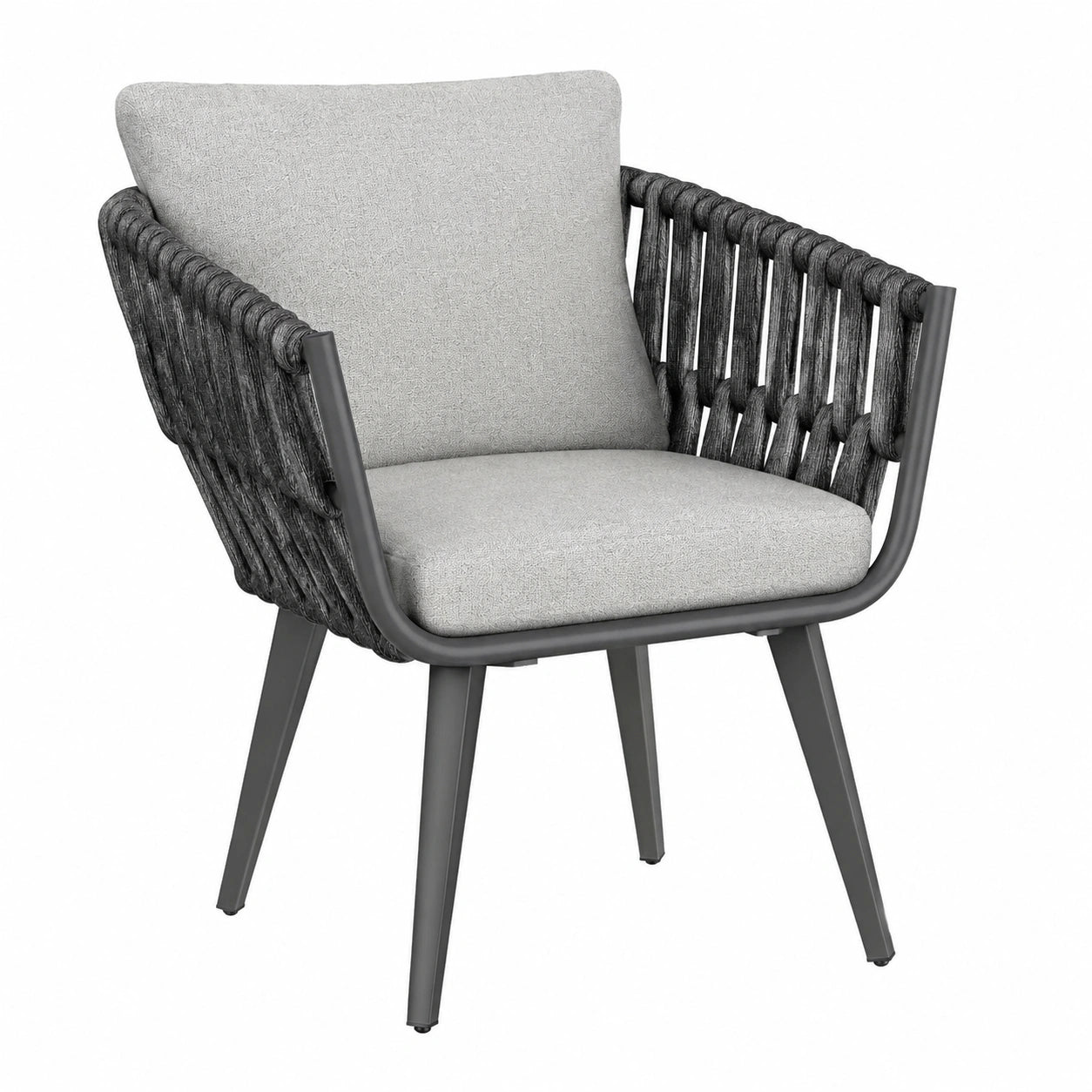 tillvex® Wetterfeste Gartenstühle 2er Set mit Armlehnen - Belastbar bis 160kg, UV-beständig für Terrasse und Balkon
